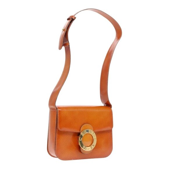 CELINE Shoulder Bag Leather Brown Gold - Picture 1 of 15